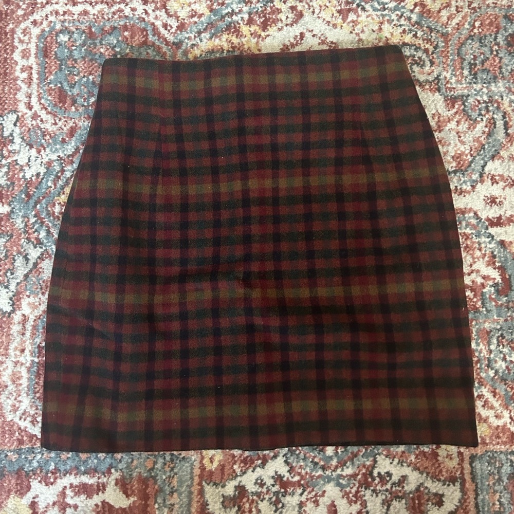 Ralph Lauren Plaid Mini Skirt - Red and Black